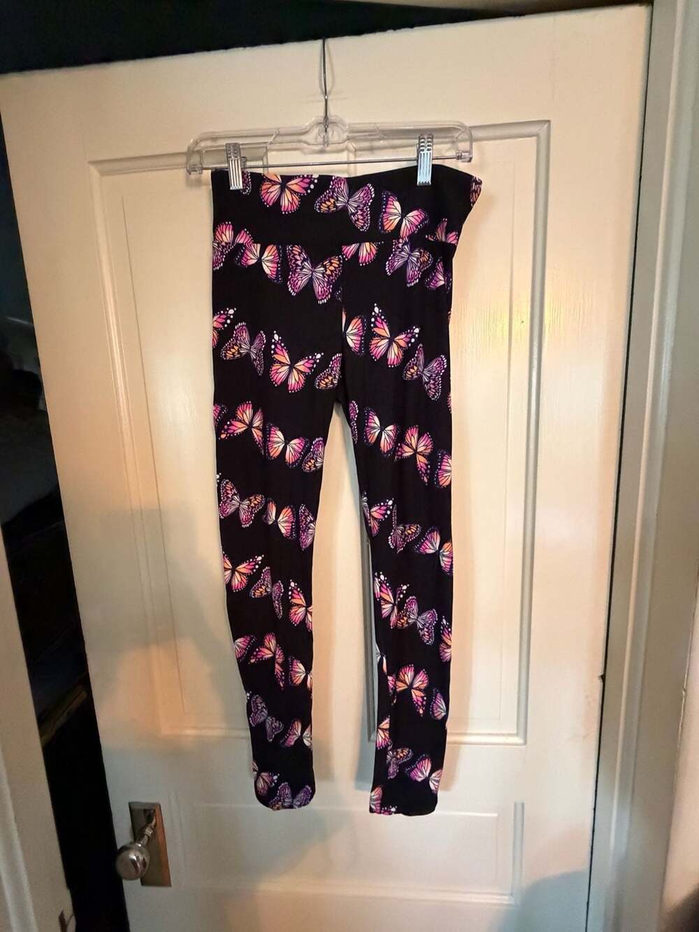 No Boundaries High Rise Sueded Ankle Leggings Size M (7-9) Butterfly